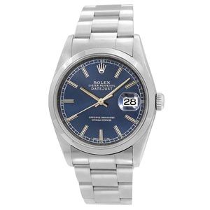 36mm Rolex Stainless Steel Oyster Perpetual Datejust Watch